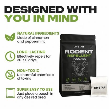 Natural Rodent Repellent Pouches